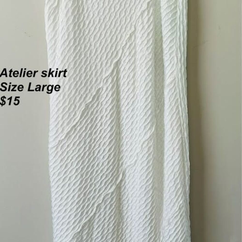 Atelier white long skirt Sz Lg